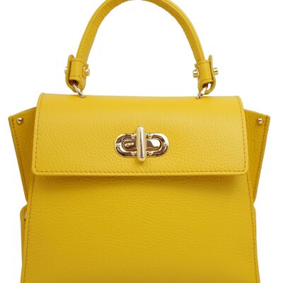 Jaïna leather handbag Yellow