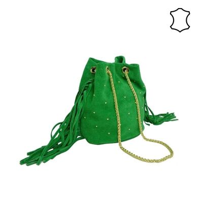 Capucine studded bucket bag Green
