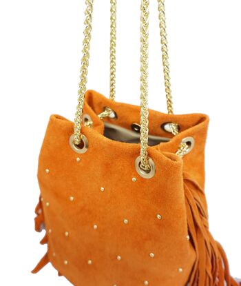 Sac sceau cloutés Capucine Orange 4