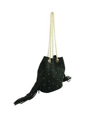 Sac sceau cloutés Capucine Noir 3