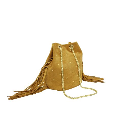 Sac sceau cloutés Capucine Camel