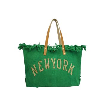 Grand sac cabas New York Vert 1