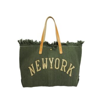Grand sac cabas New York Khaki 1
