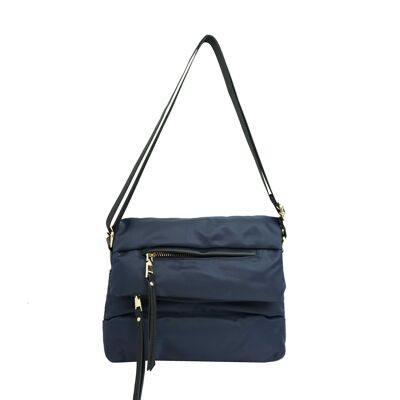 Bolso Bandolera con Solapa Acolchada 36099 Marino