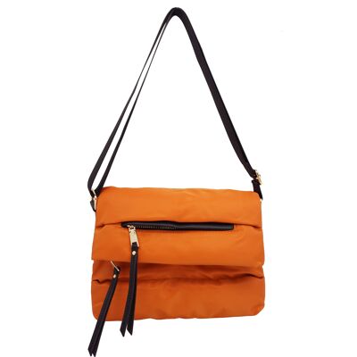 Sac bandoulière à rabat matelassé 36099 Orange