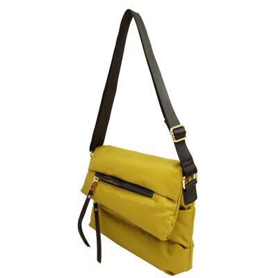 Quilted Flap Shoulder Bag 36099 Yellow
