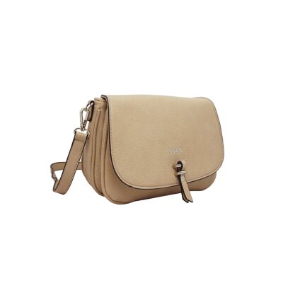 Umhängetasche 3 Fächer 36101 Taupe