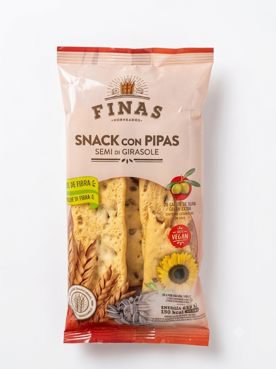 SNACK CON PIPAS 45 g.