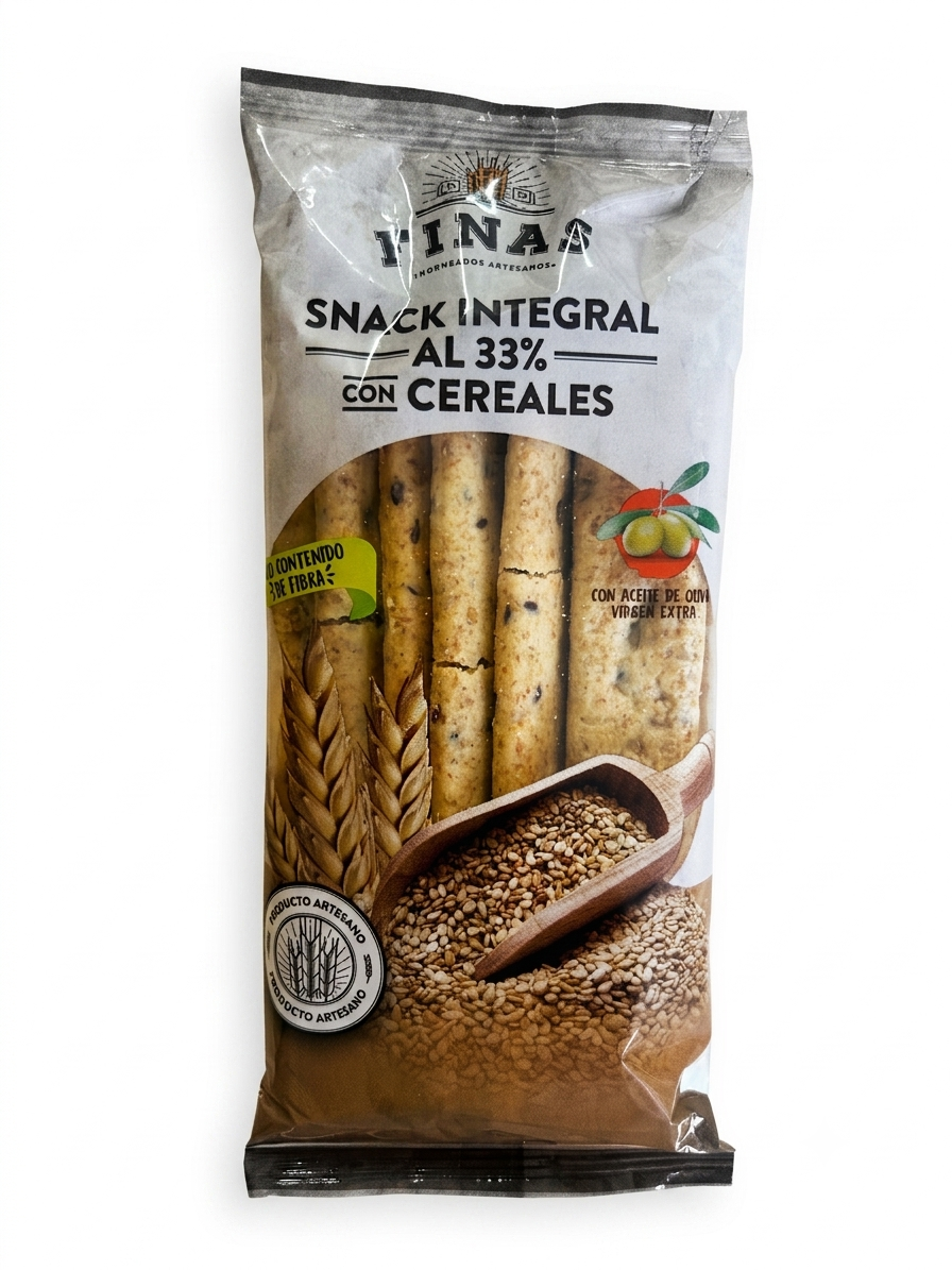 SNACK DE TRIGO INTEGRAL CON CEREALES 75 g.