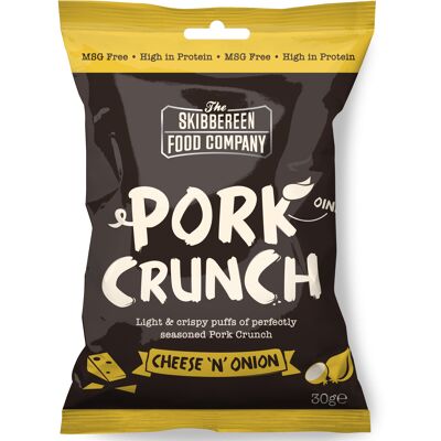 Pork Crunch – gewürzte Pork Puffs / Cheese & Onion (20x30g)