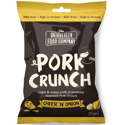 Pork Crunch – gewürzte Pork Puffs / Cheese & Onion (20x30g)