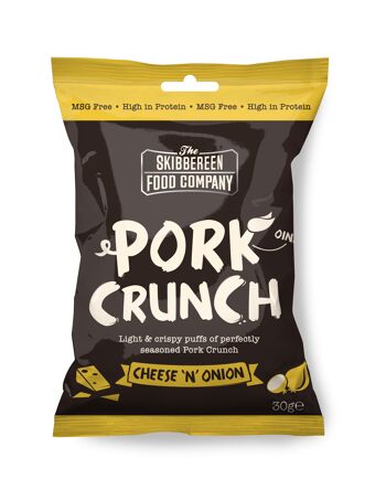 Pork Crunch – Soufflés de Porc Assaisonnés / Fromage & Oignon (20x30g) 1