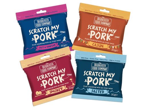 Scratch My Pork Mixed - Pork Crackling / 4 Flavours (24x30g)