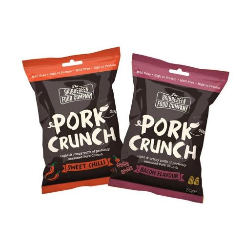 Pork Crunch - Seasoned Pork Puffs / 2 Flavours (20 x 30g)