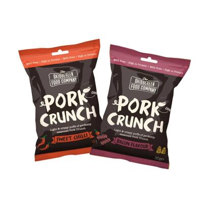 Pork Crunch - gewürzte Pork Puffs / 2 Geschmacksrichtungen (20 x 30 g)