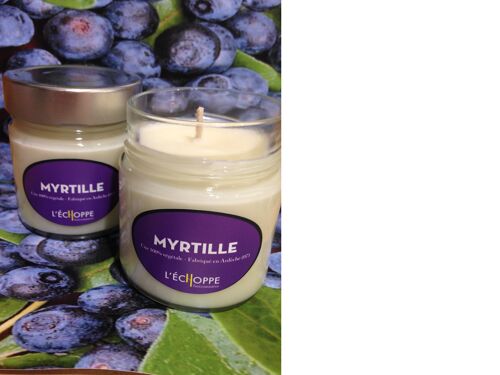 BOUGIE PARFUMEE CIRE VEGETALE SOJA   180 G MYRTILLE