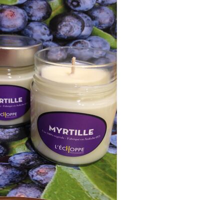 BOUGIE PARFUMEE CIRE VEGETALE SOJA   180 G MYRTILLE