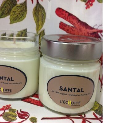 SCENTED CANDLE WAX 100% VEGETABLE SOYA 180 G SANDALWOOD