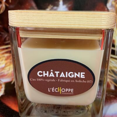 SCENTED CANDLE WAX 100% VEGETAL SOY 6X6 80 G CHESTNUT