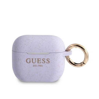 Protection Guess Glitter pour Airpods 3 - Violette