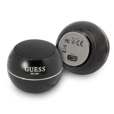 Mini enceinte Bluetooth 5.0 Guess - Noire