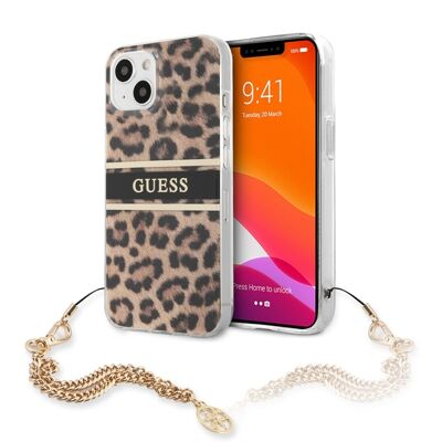 Coque Guess Leopard avec breloque pour iPhone 13 Mini