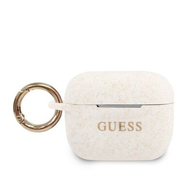 Protection Guess Cover Ring pour Airpods Pro - Blanche