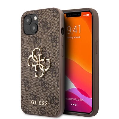 Coque Guess PU 4G Big pour iPhone 13 Mini - Marron