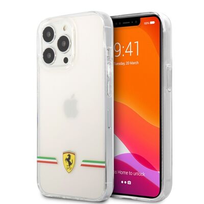 Coque FERRARI Italia Wings pour iPhone 13 Pro Max - Transparente