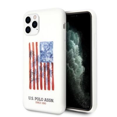 Coque U.S Polo ASSN. American Flag pour iPhone 11 Pro Max - Blanche