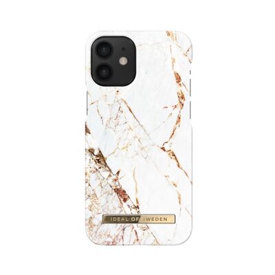 Coque Ideal of Sweden Fashion Carrara Gold pour iPhone 12 Mini - Or/Blanche