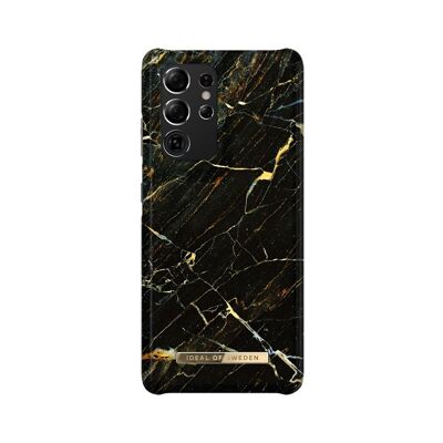 Coque Ideal of Sweden Fashion Port Laurent Marble pour Samsung Galaxy S21 Ultra - Or/Noire intense