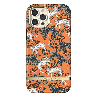 Coque Richmond&Finch Orange Leopard pour iPhone 12 Pro Max