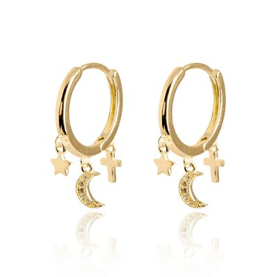 Pendientes figures dorado