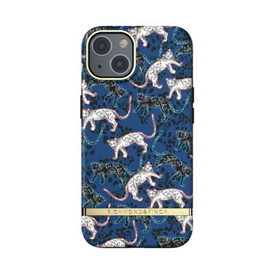 Coque Richmond&Finch Blue Leopard pour iPhone 13