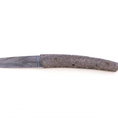 Full handle Le Thiers Pote knife 12 cm - Damascus & Lava