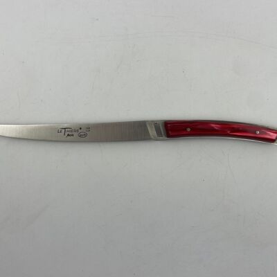 LE THIERS stainless steel blade letter opener 23 cm pearly red ABS resin