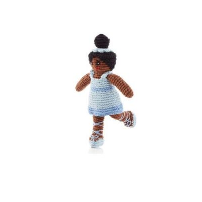 Baby-Spielzeug-Ballerina-Rassel – hellblau