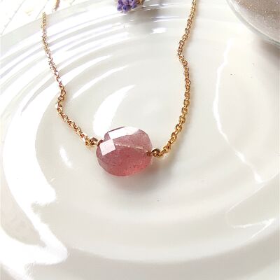 Shenaa Strawberry Quartz Necklace