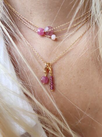 Collier Shénaa Strawberry Quartz 2