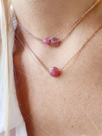 Collier Shénaa Strawberry Quartz 3