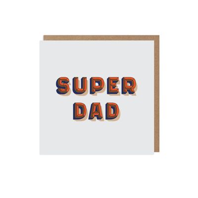 Tarjeta del día del padre súper papá