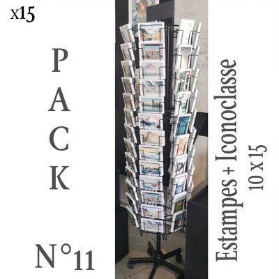 Paket 11: Japanische Drucke Postkarten und Iconoclasse x15 + 6-seitiges Display