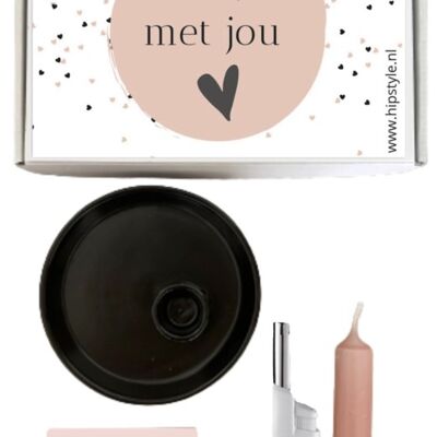 Kerzen-Geschenkpaket Blossom-"Happy with you"-Genießen