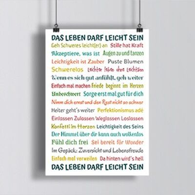 POSTKARTE - Das Leben darf leicht sein