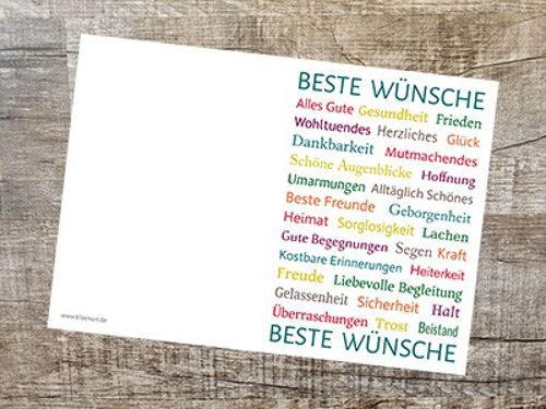 GRUSSKARTE - Beste Wünsche