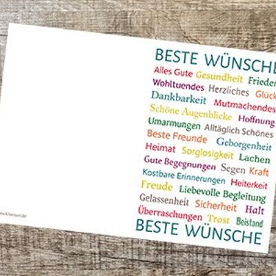 GRUSSKARTE - Beste Wünsche