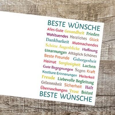 GREETING CARD - Best wishes