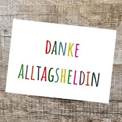 POSTKARTE - Danke Alltagsheldin