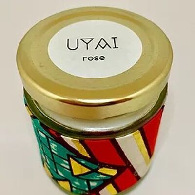 Wax print Jar rose scented candles